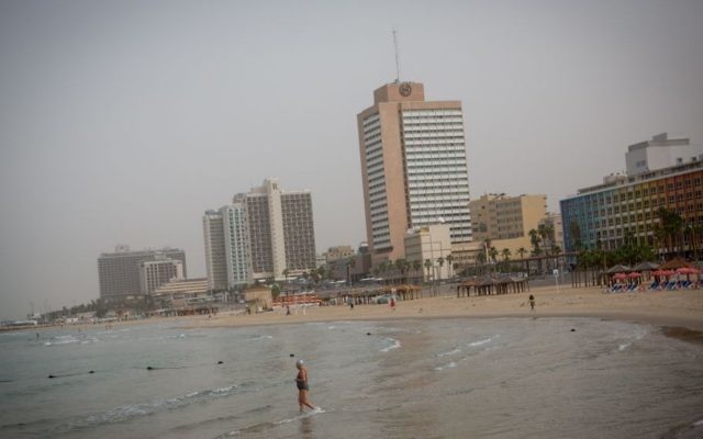 A view of the hotels on the Tel Aviv coast, November 4, 2015. (Miriam Alster/Flash90) A view of the hotels on the Tel Aviv coast, November 4, 2015. (Miriam Alster/Flash90)