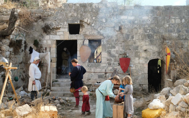 People dress in Crusader clothing take part at an event re-enacting the Crusaders' journey to Jerusalem, on November 19, 2016, in Lifta outside Jerusalem. as they set off on a hike aiming to re-live the experience of Medieval times. Photo by Yaniv Nadav/Flash90 People dress in Crusader clothing take part at an event re-enacting the Crusaders' journey to Jerusalem, on November 19, 2016, in Lifta outside Jerusalem. as they set off on a hike aiming to re-live the experience of Medieval times. Photo by Yaniv Nadav/Flash90
