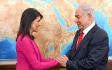 Prime minister Benjamin Netanyahu meets with United States Ambassador to the United Nations Nikki Haley, at Netanyahu's office in Jerusalem on June 7, 2017. (Matty Stern/US Embassy Tel Aviv)
