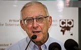 Asa Kasher attends a conference at the Bar-Ilan University near Tel Aviv, June 11, 2017. (Flash90)