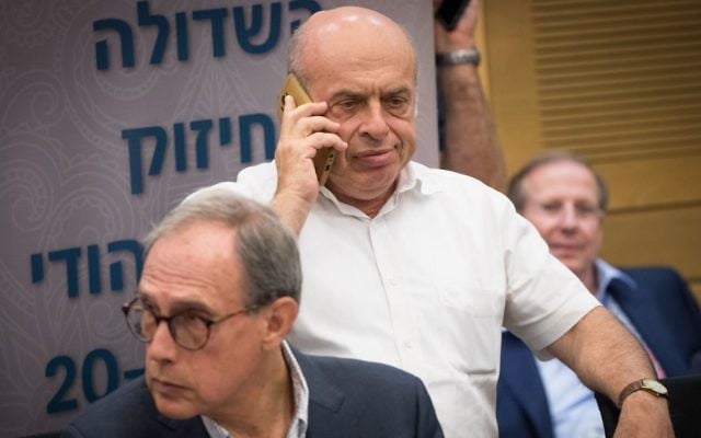 Jewish Agency chairman, Natan Sharansky (R) and MK Nachman Shai attend the lobby for strengthening ties with the Jewish world at the Knesset, Israel's Parliament, June 27, 2017. (Yonatan Sindel/Flash90) Jewish Agency chairman, Natan Sharansky (R) and MK Nachman Shai attend the lobby for strengthening ties with the Jewish world at the Knesset, Israel's Parliament, June 27, 2017. (Yonatan Sindel/Flash90)