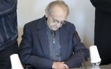 In this Sept. 12, 2016 file photo Hubert Zafke sits in a courtroom ahead of his trial in Neubrandenburg, eastern Germany.   (Bernd Wuestneck/dpa via AP)