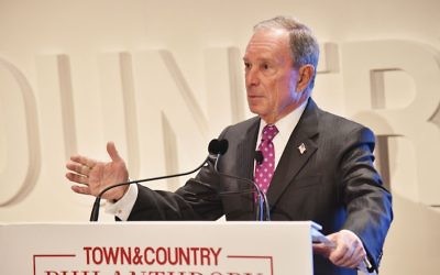 Michael Bloomberg speaking during the 4th Annual Town & Country Philanthropy Summit at Hearst Tower in New York City, May 9, 2017. (Bryan Bedder/Getty Images for Town & Country)