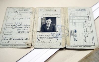 The travel document of Joseph Stripounsky, who was 17 when he fled Belgium with his family, is shown at the Holocaust Memorial Museum in Washington, Wednesday, June 7, 2017. (AP/Manuel Balce Ceneta) The travel document of Joseph Stripounsky, who was 17 when he fled Belgium with his family, is shown at the Holocaust Memorial Museum in Washington, Wednesday, June 7, 2017. (AP/Manuel Balce Ceneta)