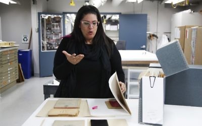 Curator Kyra Schuster, shows diaries laid on a table at the Holocaust Memorial Museum in Washington, Wednesday, June 7, 2017. (AP Photo/Manuel Balce Ceneta) Curator Kyra Schuster, shows diaries laid on a table at the Holocaust Memorial Museum in Washington, Wednesday, June 7, 2017. (AP Photo/Manuel Balce Ceneta)