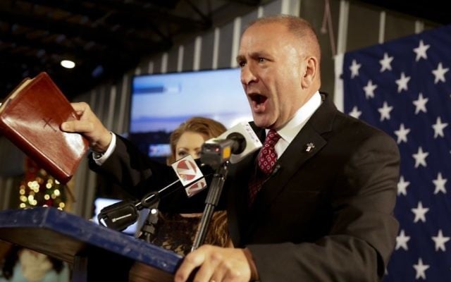 Republican congressman Clay Higgins addresses supporters after his victory in Louisiana's 3rd congressional district run-off election in Lake Charles, Louisiana, December 10, 2016. (Lee Celano/The Daily Advertiser via AP) Republican congressman Clay Higgins addresses supporters after his victory in Louisiana's 3rd congressional district run-off election in Lake Charles, Louisiana, December 10, 2016. (Lee Celano/The Daily Advertiser via AP)