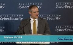 Screen capture from video of Michael Daniel, cybersecurity coordinator for US president Barack Obama, September 2016. (Tom Billington)