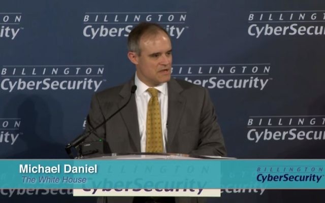 Screen capture from video of Michael Daniel, cybersecurity coordinator for US president Barack Obama, September 2016. (Tom Billington) Screen capture from video of Michael Daniel, cybersecurity coordinator for US president Barack Obama, September 2016. (Tom Billington)