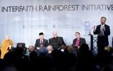 Rabbi David Rosen speaks during the Interfaith Rainforest Initiative in Oslo, Norway, June 19, 2017. (Lise Aserud/NTB Scanpix via AP)