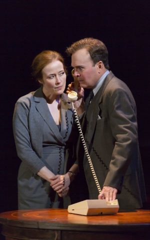 Jennifer Ehle and Jefferson Mays in 'OSLO.' (Courtesy)