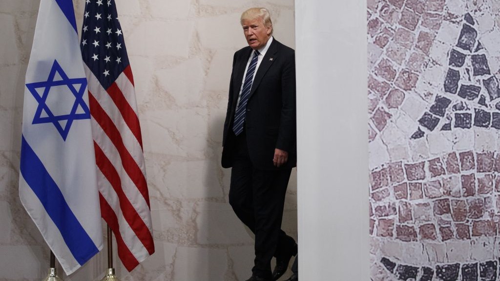In this May 23, 2017 photo, President Donald Trump arrives to speak at the Israel Museum in Jerusalem. (AP Photo/Evan Vucci, File) In this May 23, 2017 photo, President Donald Trump arrives to speak at the Israel Museum in Jerusalem. (AP Photo/Evan Vucci, File)
