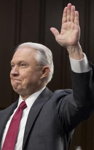 US Attorney General Jeff Sessions testifies before the Senate Intelligence Committee on Capitol Hill June 13, 2017. (AP Photo/J. Scott Applewhite)