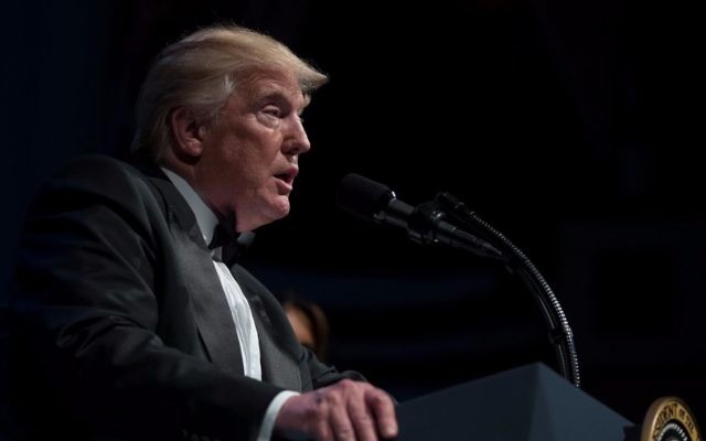 US President Donald Trump speaks during the Ford's Theatre Annual Gala in Washington, June 4, 2017. (AP Photo/Carolyn Kaster) US President Donald Trump speaks during the Ford's Theatre Annual Gala in Washington, June 4, 2017. (AP Photo/Carolyn Kaster)