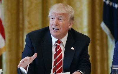 US President Donald Trump in the White House, Thursday, June 22, 2017, in Washington. (AP Photo/Evan Vucci) US President Donald Trump in the White House, Thursday, June 22, 2017, in Washington. (AP Photo/Evan Vucci)