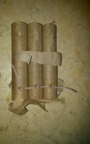 Pipe bombs found by police during a raid of a pipe bomb making workshop in the Palestinian town of Abu Dis on June 5-6. (Police spokesperson)