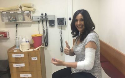 Culture Minister Miri Regev at the Terem Medical Center in Jerusalem. (Terem)