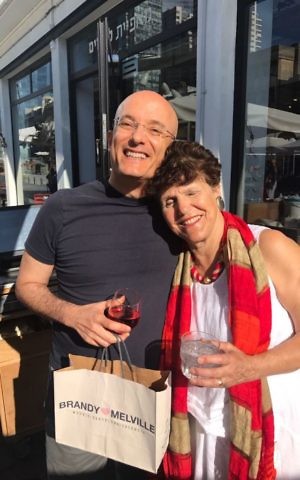 Gil Hovav and Joan Nathan at her book launch party (Courtesy Adeena Sussman)