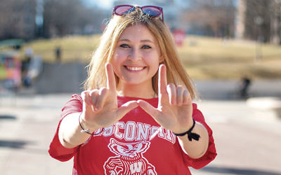 Faced with the phenomenon of intersectionality in a resolution against Israel, University of Wisconsin student Ariela Rivkin stepped into the ring for the Jewish state. (courtesy)