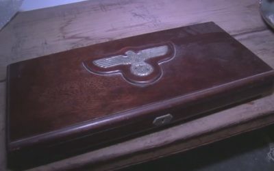 Nazi objects found in a raid on a house in Buenos Aires, Argentina, June 9, 2017 (YouTube screenshot)