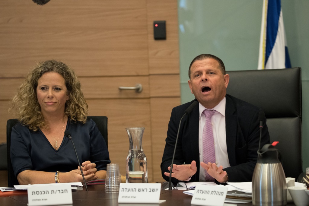 MK Eitan Cabel and MK Ayelet Nachmias Verbin at a meeting of the Knesset Economic Affairs Committee on June 6, 2017. (Photo by Yonatan Sindel/Flash90) MK Eitan Cabel and MK Ayelet Nachmias Verbin at a meeting of the Knesset Economic Affairs Committee on June 6, 2017. (Photo by Yonatan Sindel/Flash90)