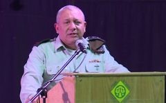 IDF Chief of Staff Gadi Eisenkot speaks at a service commemorating the 11th anniversary of the Second Lebanon War, June 7, 2017. (Screen capture: IDF video)