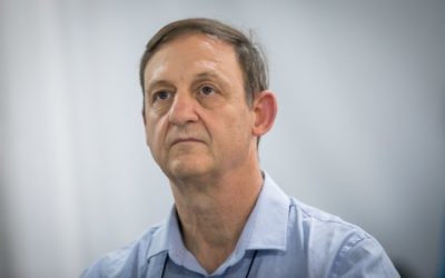 Prof. Michael Weintraub, former head of Hadassah's Pediatric Hemato-Oncology Department attends a press conference protest tent in Sacher Park, Jerusalem, June 4, 2017 (Yonatan Sindel/Flash90) Prof. Michael Weintraub, former head of Hadassah's Pediatric Hemato-Oncology Department attends a press conference protest tent in Sacher Park, Jerusalem, June 4, 2017 (Yonatan Sindel/Flash90)