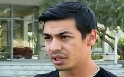Ali Wa'anus, an Israeli Arab photographer for Channel 2 who has an official Israeli government press card, was detained for an hour and strip searched by the prime minister's security detail before being allowed to cover an event, June 19, 2017. (YouTube screenshot/Channel 2)