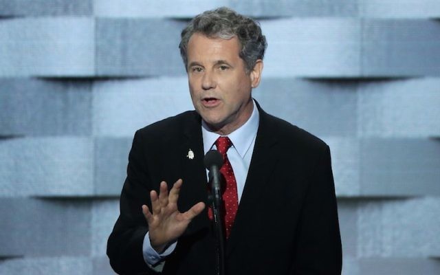 US Senator Sherrod Brown (D-OH) delivers remarks on the fourth day of the Democratic National Convention at the Wells Fargo Center, July 28, 2016 in Philadelphia, Pennsylvania. (Photo by Alex Wong/Getty Images via JTA) US Senator Sherrod Brown (D-OH) delivers remarks on the fourth day of the Democratic National Convention at the Wells Fargo Center, July 28, 2016 in Philadelphia, Pennsylvania. (Photo by Alex Wong/Getty Images via JTA)