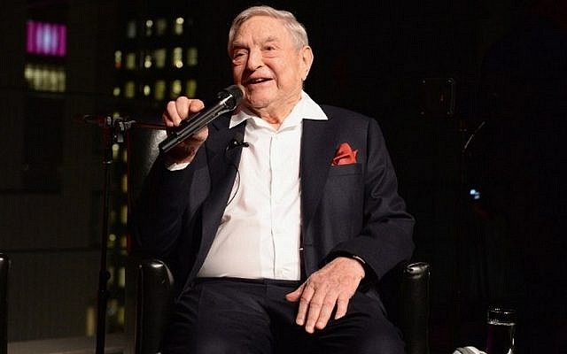 George Soros speaks onstage at Lincoln Center on April 18, 2017, in New York City. (Andrew Toth/Getty Images for Physicians for Human Rights/AFP) George Soros speaks onstage at Lincoln Center on April 18, 2017, in New York City. (Andrew Toth/Getty Images for Physicians for Human Rights/AFP)