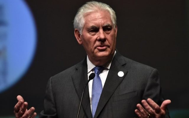 US Secretary of State Rex Tillerson speaks during the 22nd World Petroleum Congress opening ceremony on July 9, 2017 in Istanbul. AFP/OZAN KOSE) US Secretary of State Rex Tillerson speaks during the 22nd World Petroleum Congress opening ceremony on July 9, 2017 in Istanbul. AFP/OZAN KOSE)