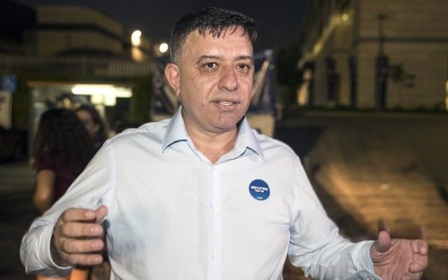 Avi Gabbay talks to journalists in Tel Aviv prior to the announcement of the results of the Labor party primary, on July 10, 2017. (AFP Photo/Jack Guez) Avi Gabbay talks to journalists in Tel Aviv prior to the announcement of the results of the Labor party primary, on July 10, 2017. (AFP Photo/Jack Guez)