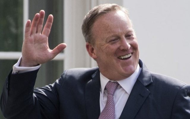 Outgoing White House Press Secretary Sean Spicer smiles as he walks into the West Wing of the White House on July 21, 2017. (AFP Photo/Jim Watson) Outgoing White House Press Secretary Sean Spicer smiles as he walks into the West Wing of the White House on July 21, 2017. (AFP Photo/Jim Watson)