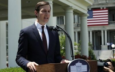 Senior Adviser to US President Donald Trump Jared Kushner makes a statement at the White House after hearings in the Senate Intelligence Committee on July 24, 2017. (AFP Photo/Yuri Gripas)