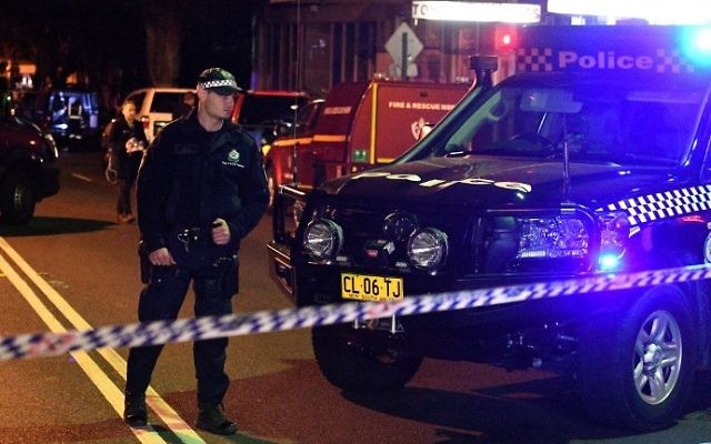 Illustrative: Police man a checkpoint in the Sydney inner suburb of Surry Hills on July 29, 2017. (AFP Photo/William West) Illustrative: Police man a checkpoint in the Sydney inner suburb of Surry Hills on July 29, 2017. (AFP Photo/William West)