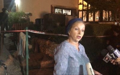 Rachel Maoz, a neighbor of the Salomon family in the settlement of Halamish (Times of Israel)