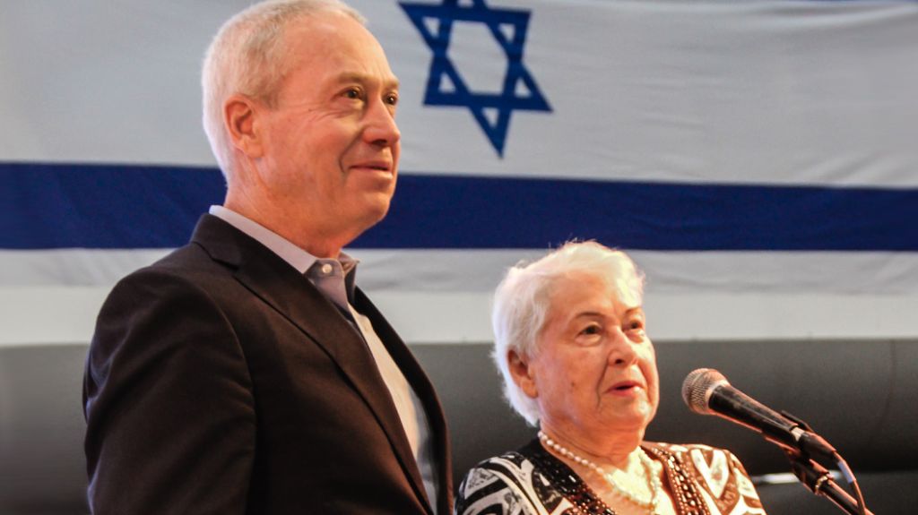 MK Yoav Galant and his mother, Froma Galant, who was aboard the Exodus, July 18, 2017. (Laura Ben-David) MK Yoav Galant and his mother, Froma Galant, who was aboard the Exodus, July 18, 2017. (Laura Ben-David)