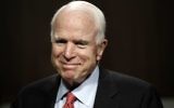 Senator John McCain arrives at Capitol Hill in Washington, July 25, 2017. (AP Photo/Jacquelyn Marti)