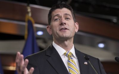 House Speaker Paul Ryan of Wis. meets with reporters on Capitol Hill in Washington, Thursday, July 27, 2017. (AP Photo/J. Scott Applewhite)