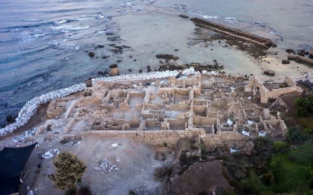 Aerial view of Caesarea National Park (Assaf Peretz/Israel Antiquities Authority)