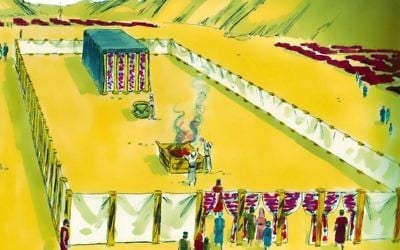 Artist's rendering of the Holy Tabernacle (Free Bible Images)
