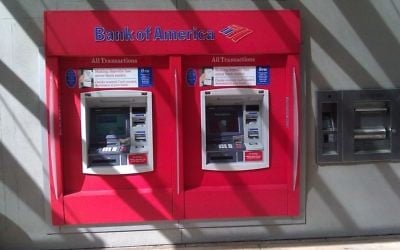 Illustrative photo of a Bank of America ATM. (CC BY-SA 3.0, Masrur Odinaev, Wikimedia Commons)