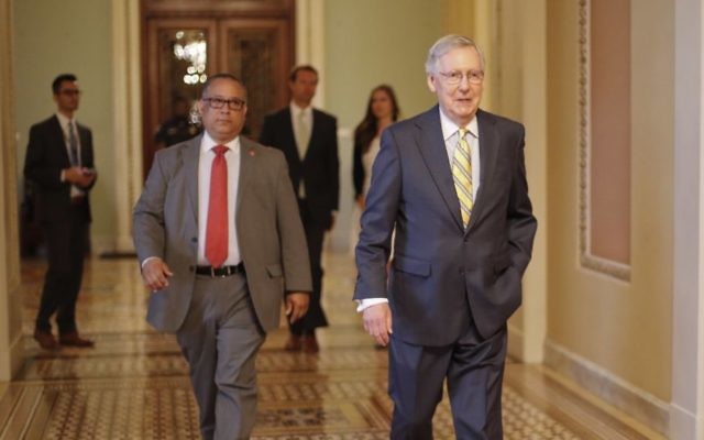 Senate Majority Leader Mitch McConnell of Kentucky walks to his office on Capitol Hill in Washington Thursday, July 13, 2017. (AP Photo/Pablo Martinez Monsivais) Senate Majority Leader Mitch McConnell of Kentucky walks to his office on Capitol Hill in Washington Thursday, July 13, 2017. (AP Photo/Pablo Martinez Monsivais)