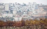 View of the fields at the Psagot vineyard in the West Bank near the city of Ramallah on December 13, 2012. (Yonatan Sindel/Flash90)