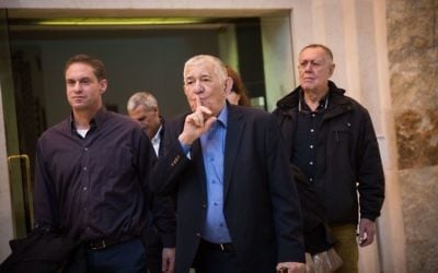 Former Ramat Gan mayor Zvi Bar, seen at the Supreme Court in Jerusalem on December 11, 2016 (Hadas Parush/Flash90)