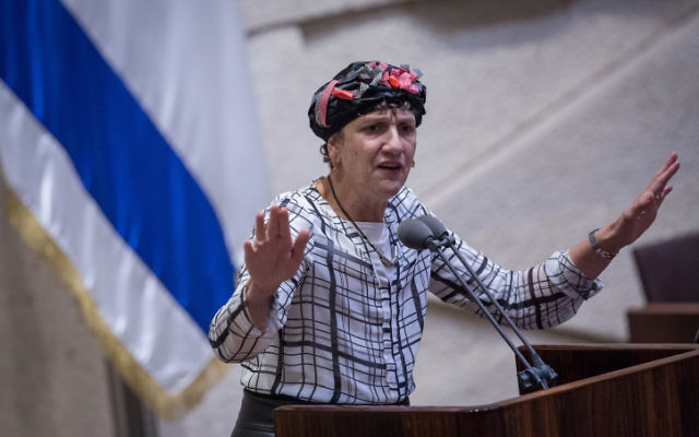 Jewish Home MK Shuli Moalem-Refaeli speaks during a Knesset session on July 26, 2017. (Hadas Parush/Flash90) Jewish Home MK Shuli Moalem-Refaeli speaks during a Knesset session on July 26, 2017. (Hadas Parush/Flash90)