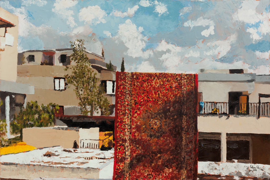 'Hanging Carpet 2011' by Fatma Shanan (Courtesy Fatma Shanan)
