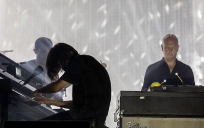 Radiohead performs in Tel Aviv's Hayarkon Park on July 19, 2017. (Courtesy)