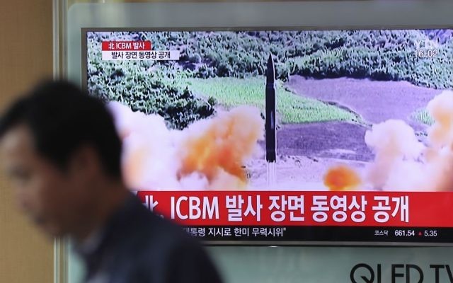 A man walks by a TV screen showing a local news program reporting about North Korea's missile firing at Seoul Train Station in Seoul, South Korea, Wednesday, July 5, 2017. (Lee Jin-man/AP) A man walks by a TV screen showing a local news program reporting about North Korea's missile firing at Seoul Train Station in Seoul, South Korea, Wednesday, July 5, 2017. (Lee Jin-man/AP)