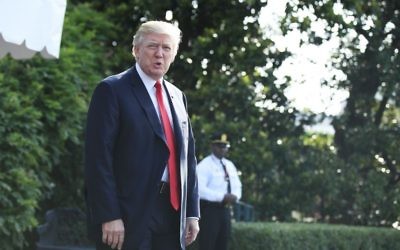 US President Donald Trump, leaves the White House in Washington, Saturday, July 22, 2017, for a trip to Norfolk, Va., to participate in the commissioning ceremony for the nuclear-powered aircraft carrier USS Gerald R. Ford. (AP Photo/Manuel Balce Ceneta)
