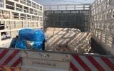 Columns from a Byzantine-era church confiscated by the Civil Administration from suspected antiquities traffickers near the West Bank city of Bethlehem on July 10, 2017. (Civil Administration spokesperson)